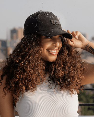 Black Waterproof Satin Lined Dad Hat