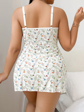 Mesh Printed Pastoral Flower Lace Pajamas