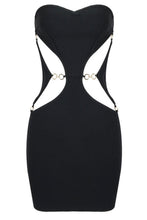 Jessica Bara Wesley Strapless Tube Gold Hardware Mini Dress