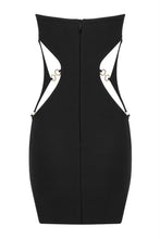 Jessica Bara Wesley Strapless Tube Gold Hardware Mini Dress