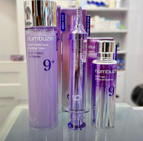 Numbuzin Original Care Set No.9+ NAD BIO Lifting Sil Essence Time Reversing Retinol Volumetox Eye Cream PDRN GIow Boosting Toner