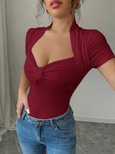 Plus Size V Neck Women T-Shirt Casual Short Sleeve Slim Fit Tops Spring Autumn Fashion Simple Elegant Basic Solid Shirt Bodysuit