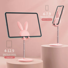 Oatsbasf Cute Cell Phone Stand for Desk, Angle Height Adjustable Bunny Phone Holder Stand, for  All Mobile Phones, Tablets