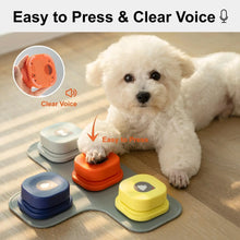 Mewoofun Dog Buttons with Rubber Mat Recordable Dog Talking Buttons Set Communication Starter Pack Dog Training Speaking Buttons