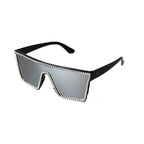 Classic White Gradient Square Sunglasses Women Fashion Retro Night Vision Drivers Goggle Men Big Frame Travel Cycling Eyewear