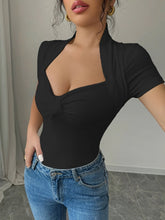 Plus Size V Neck Women T-Shirt Casual Short Sleeve Slim Fit Tops Spring Autumn Fashion Simple Elegant Basic Solid Shirt Bodysuit