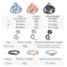 Small Dog Harness Leash Set Cute Traction Bracelet Medium Cat Collar Suit Soft Puppy Vest Harness Adjustable Pet Accessories