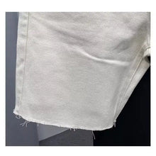 Luxury 2025 Summer New Men's Wenzhou Slim-fitting Small Feet Embroidered Simple White Elastic Five-point Denim Shorts Jean Homme