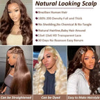 #4 Chocolate Brown Body Wave Wig 46 Inches Remy Hair 13x4 13x6 HD Transparent Lace Frontal Wigs Human Hair Pre Plucked With Baby Hair For Women