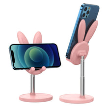 Oatsbasf Cute Cell Phone Stand for Desk, Angle Height Adjustable Bunny Phone Holder Stand, for  All Mobile Phones, Tablets