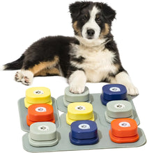 Mewoofun Dog Buttons with Rubber Mat Recordable Dog Talking Buttons Set Communication Starter Pack Dog Training Speaking Buttons