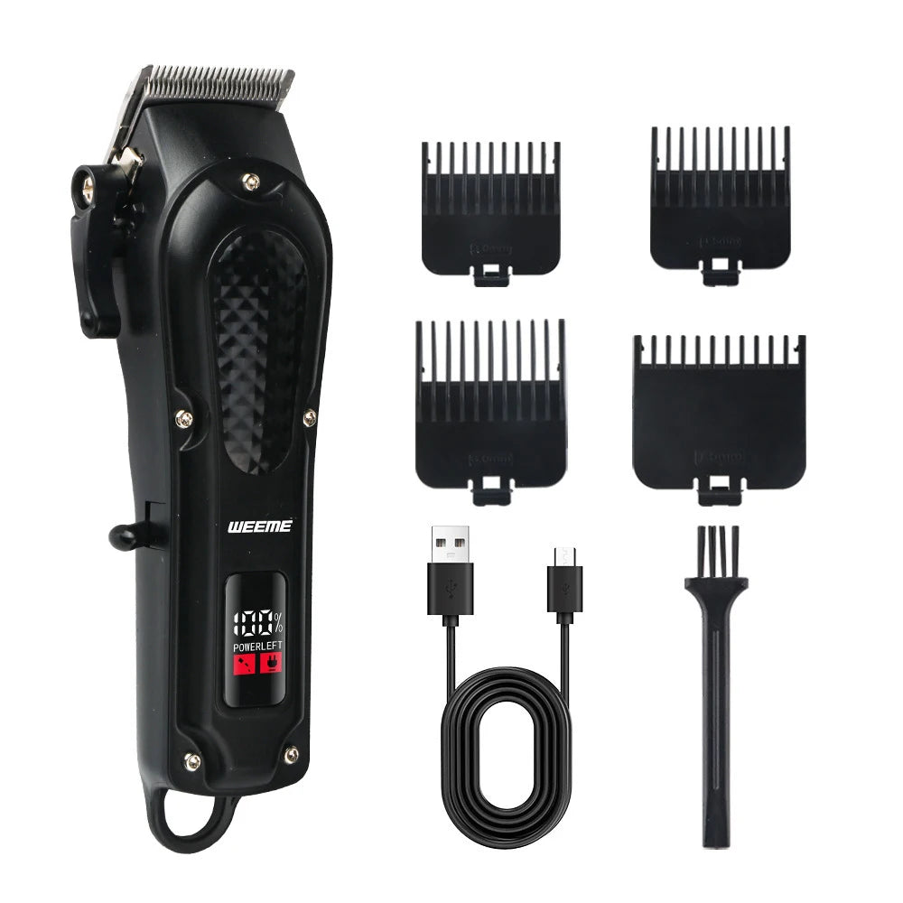T9 Vintage Men's Electric Hair Clipper Beard Trimmer/Rechargeable Hair Cutting Machine With Nose Hair Trimmer Kit Boyfriend Gift